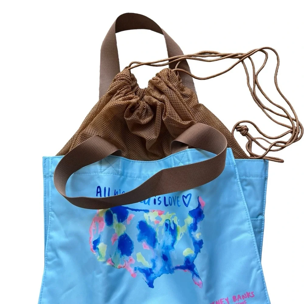 NEW Large Weekender Beach Tote with Wine Bottle bag Made in Los Angeles Travel